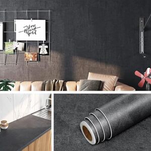 Livelynine 5M X 60 CM Ancho Vinilos para Muebles Marmol Negro Vinilo  Adhesivo Para Encimera de Cocina Negro Papel Vinilo Encimera Cocina  Laminada