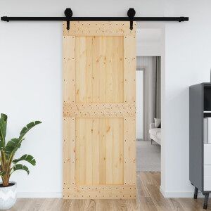 vidaXL Puerta Narvik Madera Maciza Pino 95x210 Cm