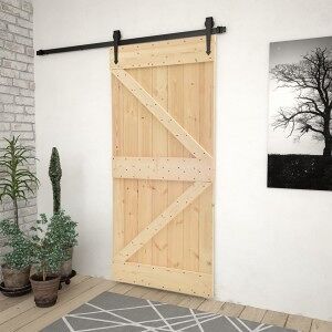 vidaXL Puerta De Madera Maciza De Pino 80x210 Cm