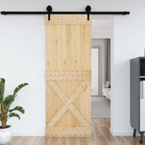 vidaXL Puerta Narvik Madera Maciza Pino 85x210 Cm