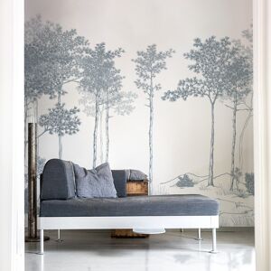 Acte Deco Papel pintado panoramico paisaje de bosque gris 525x250cm