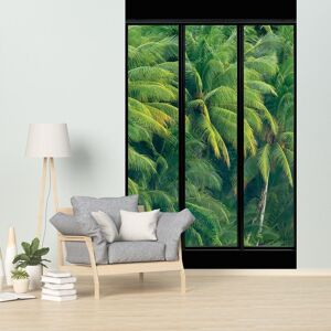 Hexoa Papel pintado, ventana de bambú. 156x270cm