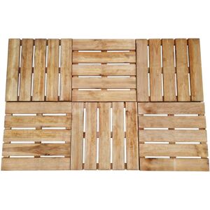 vidaXL Baldosas de porche 6 unidades madera marrón 50x50 cm