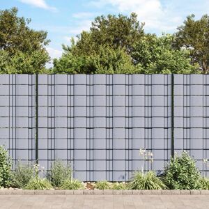 vidaXL Panel de valla de PVC gris claro 70x0,19 m