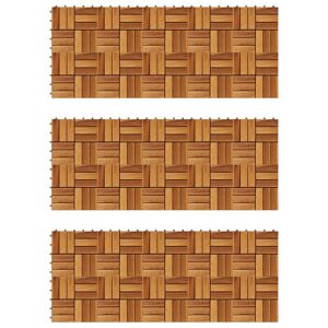 vidaXL Baldosas de porche 30x30 cm acacia 30 piezas