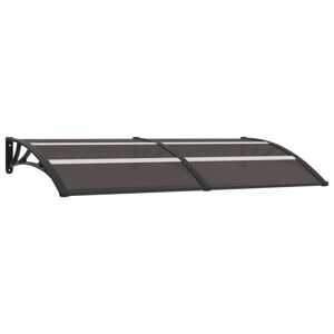 vidaXL Marquesina para puerta PC negro 200x80 cm