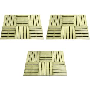 vidaXL Baldosas de porche 18 unidades madera verde 50x50 cm