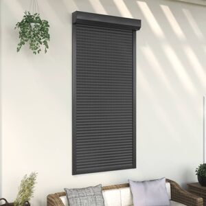 vidaXL Persiana de aluminio gris antracita 100x210 cm