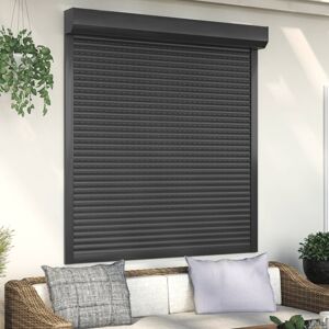 vidaXL Persiana de aluminio gris antracita 140x150 cm