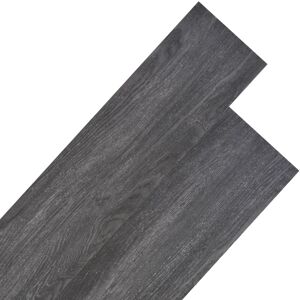 vidaXL Lamas dea suelo no autoadhesivos PVC negro 4,46 m² 3 mm