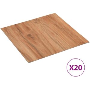 vidaXL Láminas autoadhesivas de suelo 20 uds PVC madera clara 1,86 m²