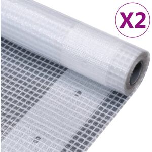 vidaXL Lonas de leno 2 unidades 260 g/m² 4x15 m blanca