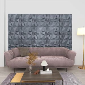 vidaXL Paneles de pared 3D 24 unidades gris diamante 6 m² 50x50 cm