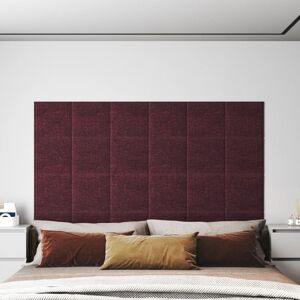 vidaXL Paneles de pared 12 uds tela morado 30x30 cm 1,08 m²