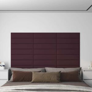 vidaXL Paneles de pared 12 uds tela morado 60x15 cm 1,08 m²