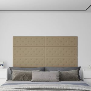 vidaXL Paneles pared 12 uds cuero sintético capuchino 90x30 cm 3,24 m²