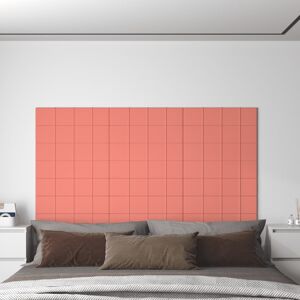 vidaXL Paneles de pared 12 uds terciopelo rosa 60x15 cm 1,08 m²