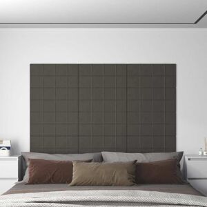 vidaXL Paneles de pared 12 uds terciopelo gris oscuro 60x30 cm 2,16 m²