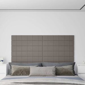 vidaXL Paneles de pared 12 uds terciopelo gris claro 90x15 cm 1,62 m²