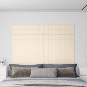 vidaXL Paneles de pared 12 uds terciopelo color crema 90x30 cm 3,24 m²