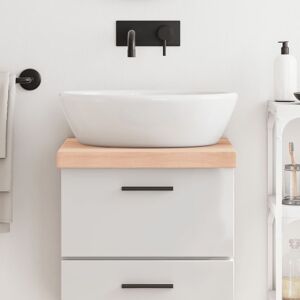 vidaXL Encimera de baño madera maciza sin tratar 40x60x(2-6) cm