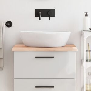 vidaXL Encimera de baño madera maciza sin tratar 60x40x2 cm