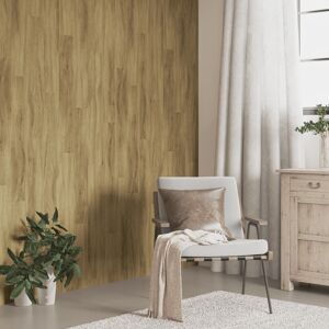 vidaXL Paneles de pared con aspecto de madera PVC marrón 4,12 m²