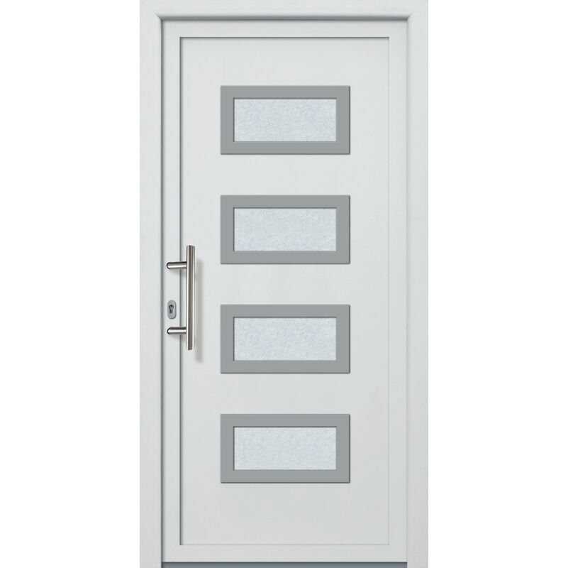 MEETH Puertas de casa exclusivo modelo 892 dentro: blanco, fuera: blanco