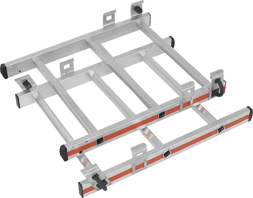 HYMER Juego de ampliación para el ajuste de altura, para escalera de plataforma de aluminio, 2 x 3 peldaños estrechos