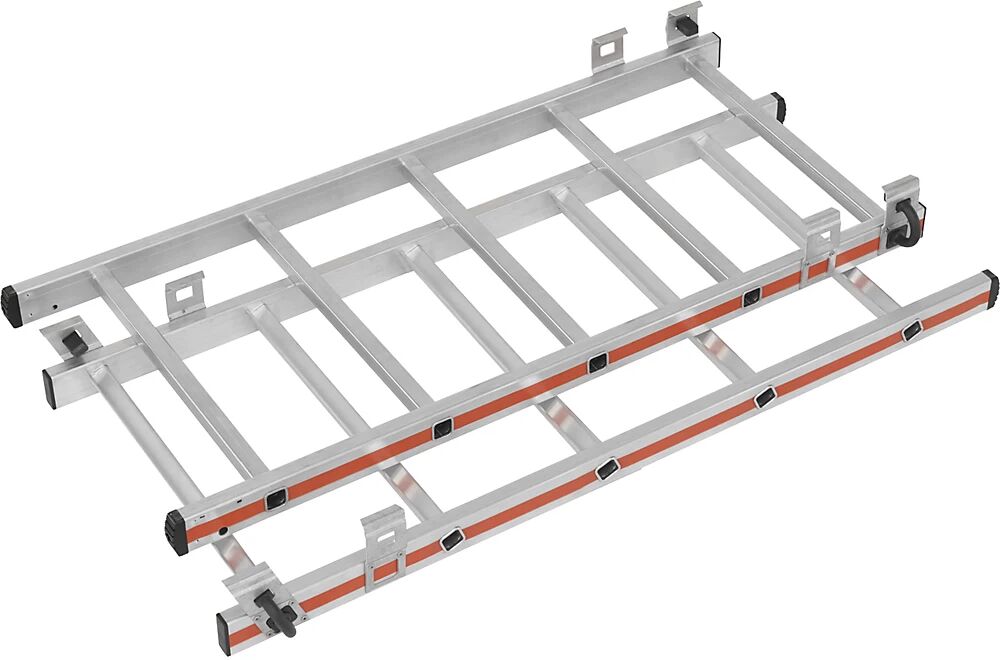 HYMER Juego de ampliación para el ajuste de altura, para escalera de plataforma de aluminio, 2 x 5 peldaños estrechos