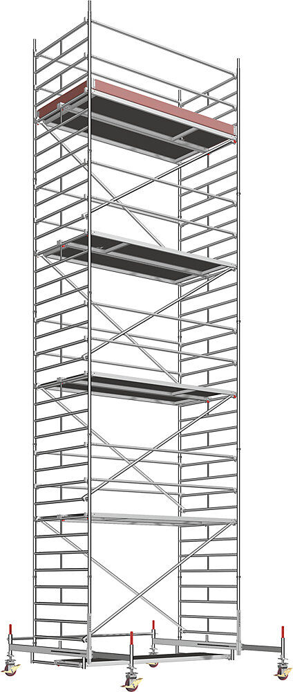 Layher Andamio rodante universal, modelo ancho, altura de andamio 9,61 m