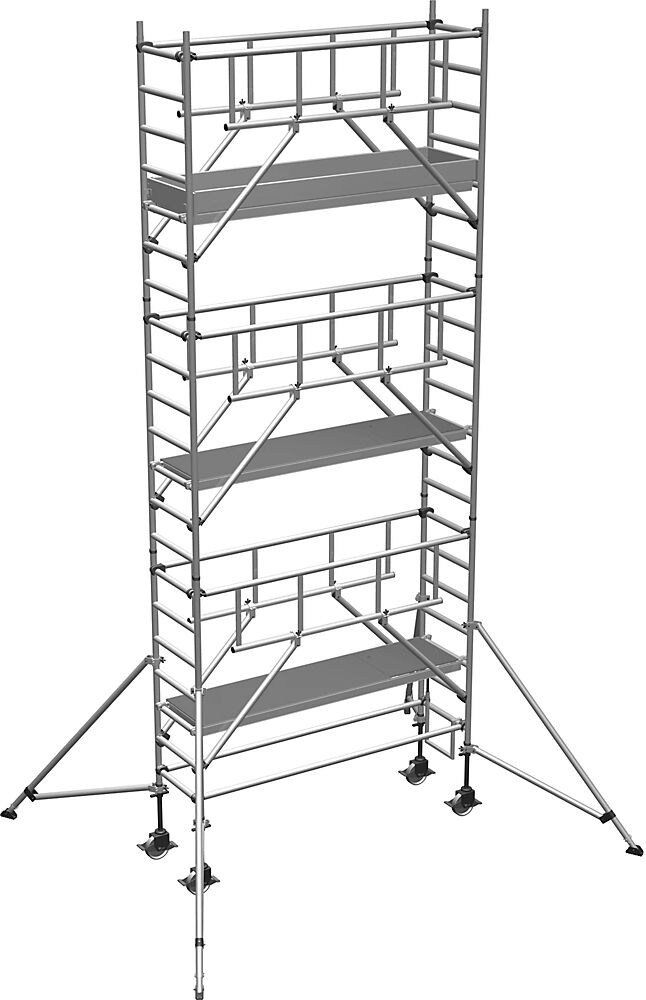 ZARGES Andamio rodante S-PLUS, plataforma 1,80 x 0,60 m, altura de trabajo 7,30 m