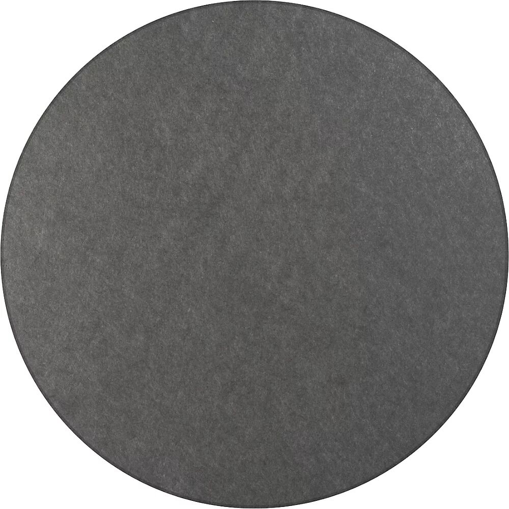 eurokraft basic Placa de techo acústica, fieltro PET, Ø 1200 mm, forma redonda, gris oscuro, a partir de 5 unid.