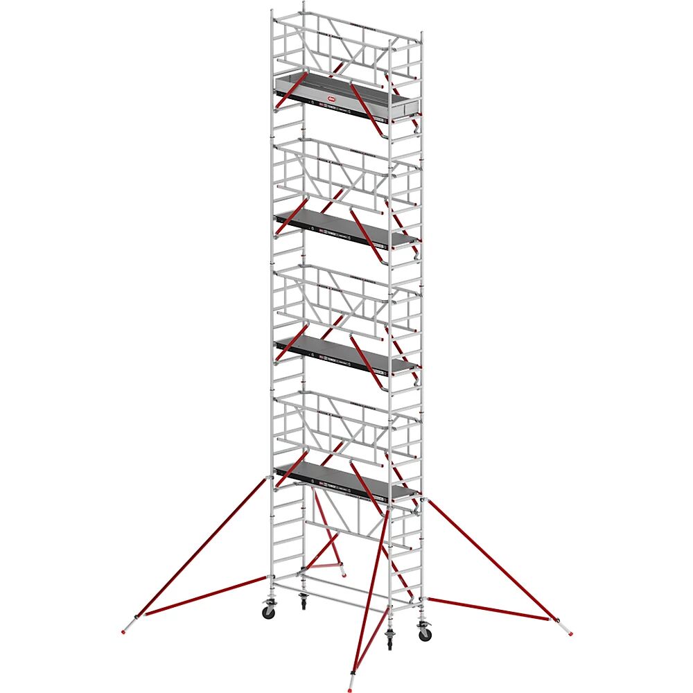 Altrex Andamio rodante RS TOWER 51 estrecho, con plataforma Fiber-Deck®, longitud 2,45 m, altura de trabajo 10,20 m