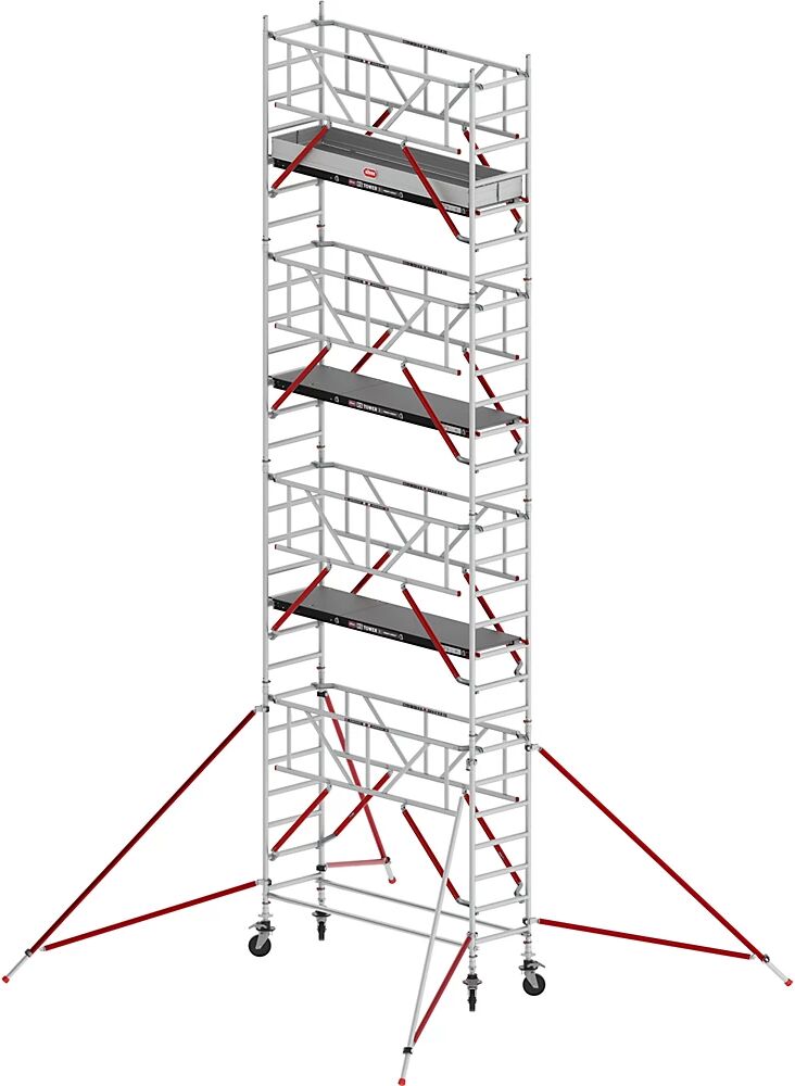 Altrex Andamio rodante RS TOWER 51 estrecho, con plataforma Fiber-Deck®, longitud 2,45 m, altura de trabajo 9,20 m