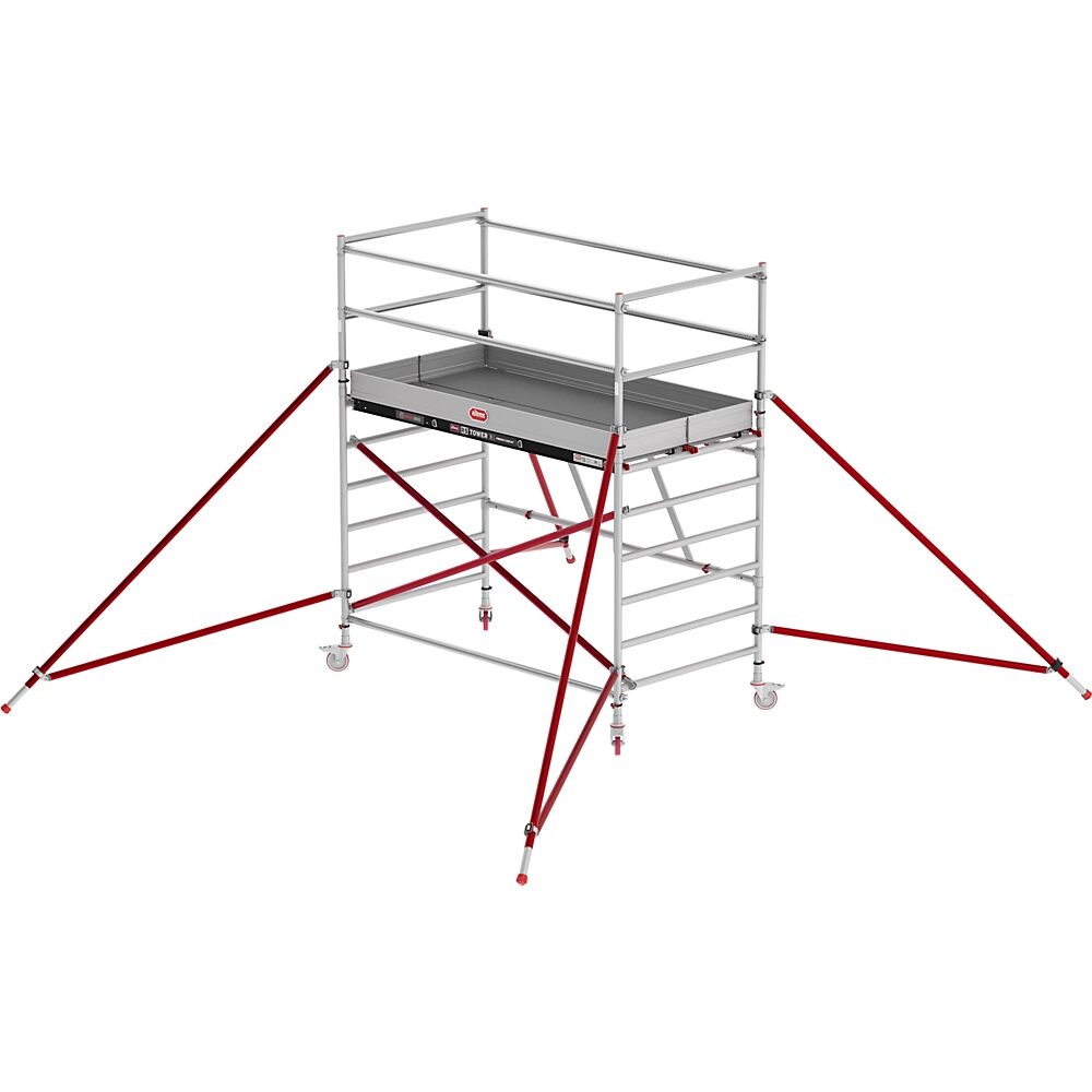 Altrex Andamio rodante RS TOWER 55, plataforma Fiber-Deck®, longitud 1,85 m, altura de trabajo 3,80 m