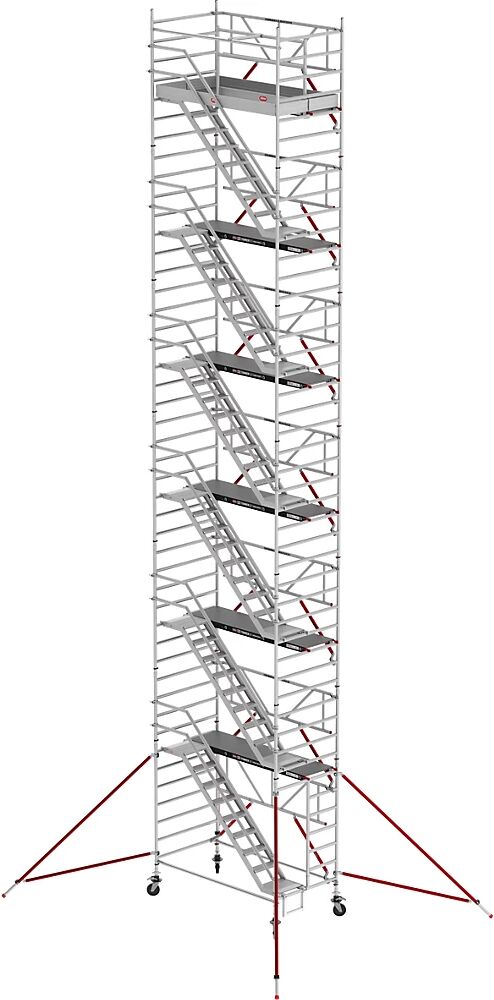 Altrex Andamio con escalera RS TOWER 53 ancho, Fiber-Deck®, longitud 2,45 m, altura de trabajo 14,20 m