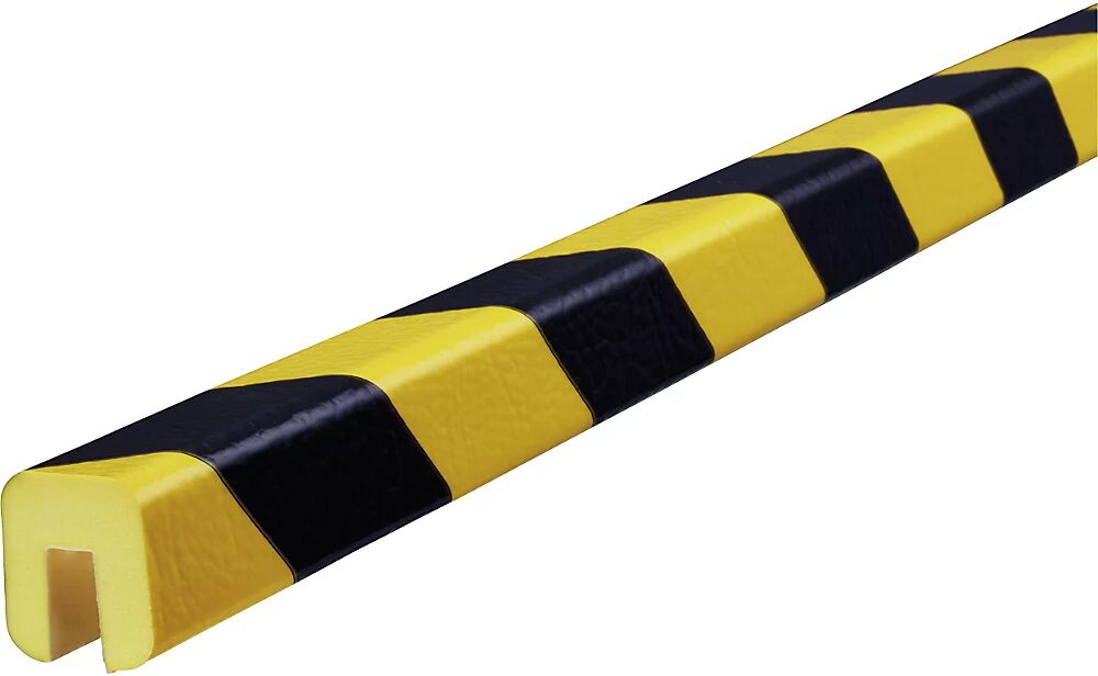 SHG Cantoneras de protección Knuffi®, tipo G, 1 rollo de 5 m, en negro y amarillo