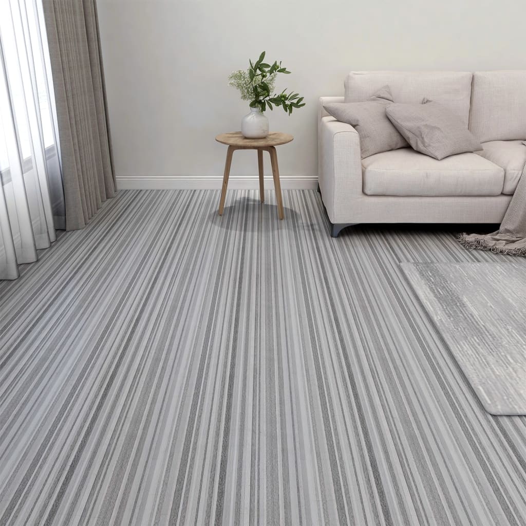 vidaXL Tarimas autoadhesivas 20 piezas PVC 1,86 m² gris claro