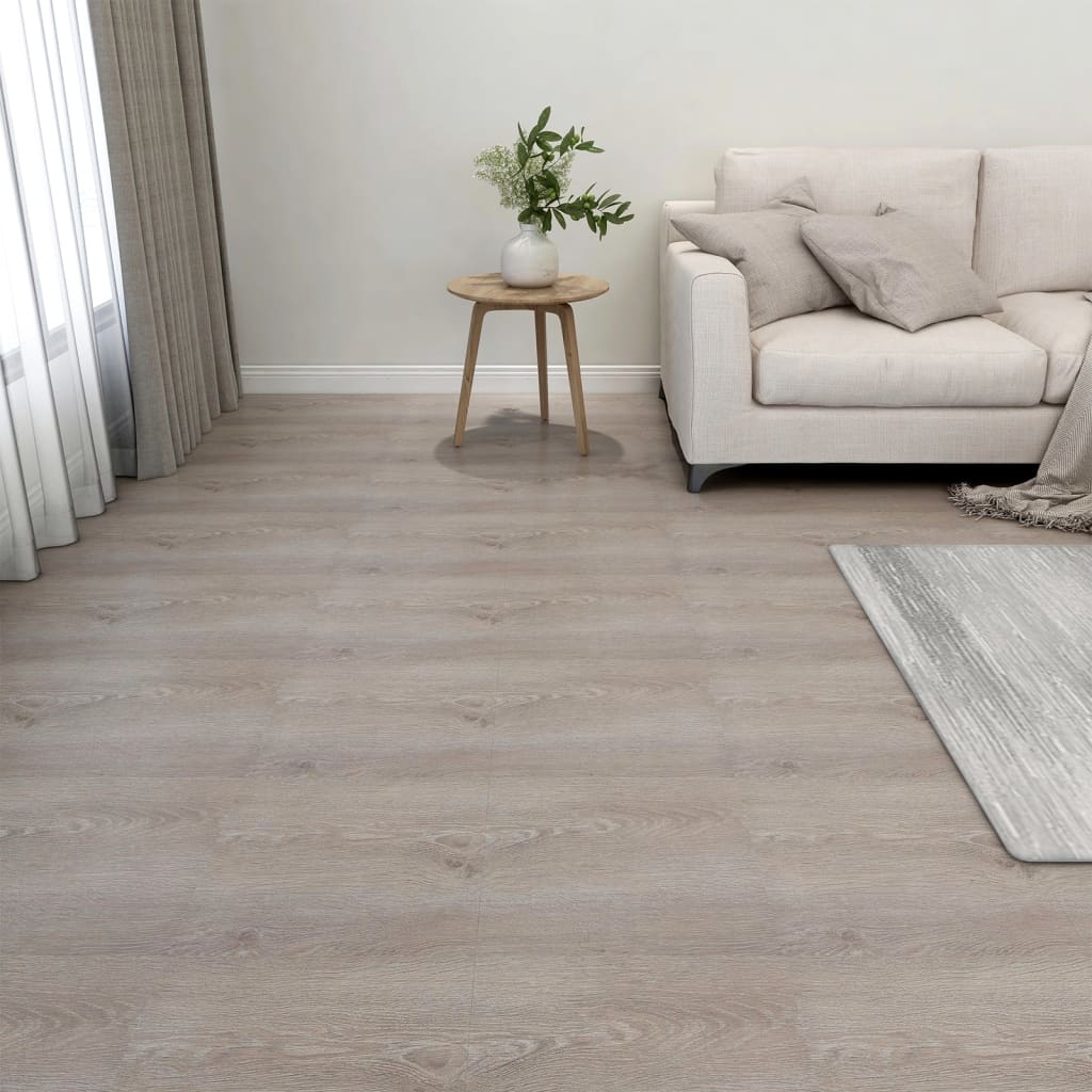 vidaXL Tarimas autoadhesivas 20 unidades PVC 1,86 m² gris taupe