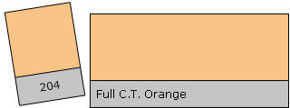 Lee Farbfolien Bogen 204 C.T. Orange