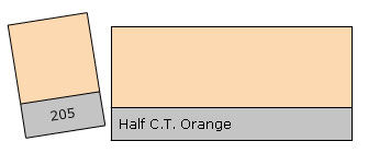 Lee Farb Filter Rolle 205 H. C.T. Orange