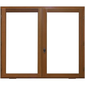 Fenetre bois exotique meranti 2 vantaux - 105x120cm