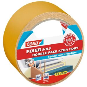 Tesa - Adhésif fixation extra-forte double-face pour sols irréguliers 10m x 50mm - Publicité