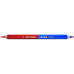 Crayon de marquage Lyra duo giant rouge et bleu en boîte de 100 -2930103 - Bleu Marine/Rouge - Publicité