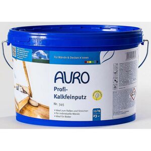 Crépi à la chaux Auro n°345 grain fin blanc 7,5kg environ 0,30 kg/m2 par couche pour intérieur
