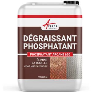 Arcane Industries - Dérochant Dégraissant phosphatant Acide Phosphorique Accroche peintures Tôle Galva Zinc Aluminium dégraissant phosphatant - 5 l - Publicité