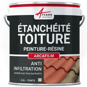 Arcane Industries - tanchéité Toiture : Peinture arcafilm - Résine Etanchéité pour Tuile 2.5 l Paille Paille - Publicité