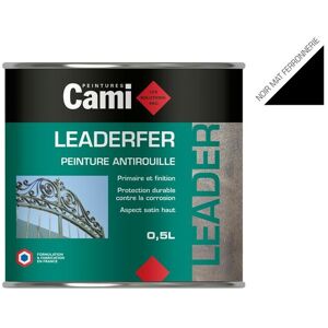 - leaderfer Noir Mat Ferronerie 0,5L-Laque antirouille brillante pour toutes vos ferrures noir mat ferronerie