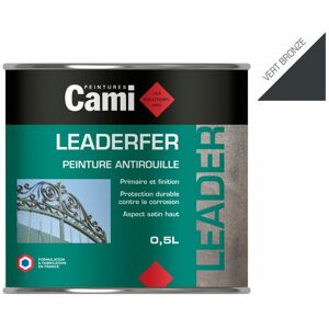 - leaderfer Vert Bronze 0,5L-Laque antirouille brillante pour toutes vos ferrures vert bronze